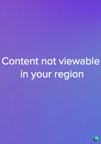 Purple screen with region restriction message.
