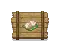 Wooden crate with wrapped food inside