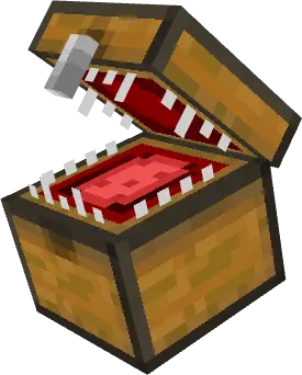Chest with sharp teeth and open mouth