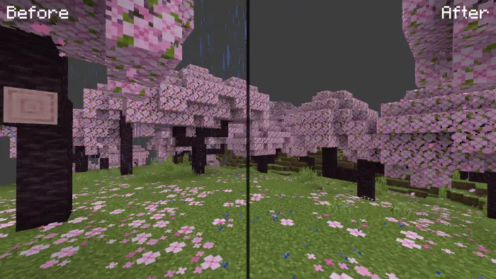 Before and after weather texture upgrade