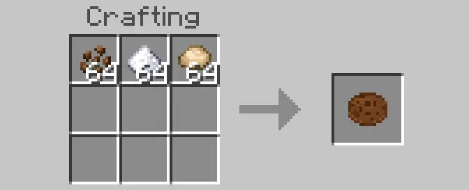 Cookie crafting recipe using three items