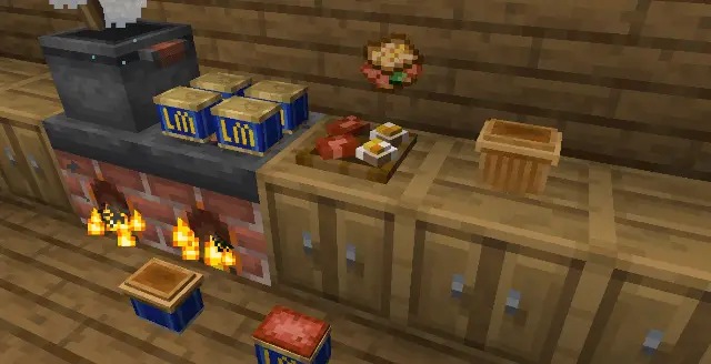 Kitchen with pineapple-themed foods and items