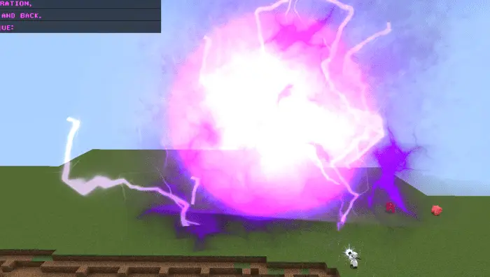 Large purple energy blast with lightning effects