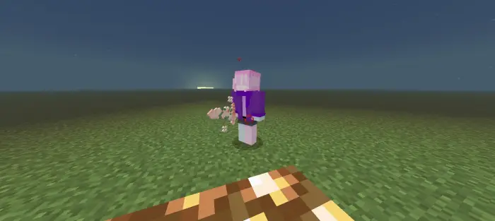 Player with pink hair holding copper tool