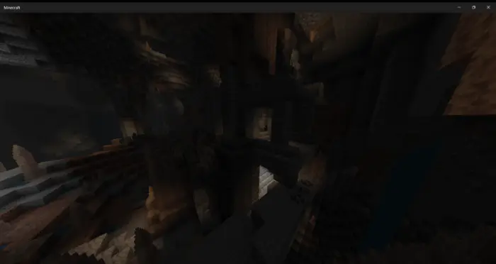 Dark, expansive underground cave system