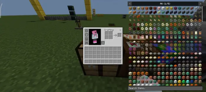 Minimalist recipe book UI with item grid