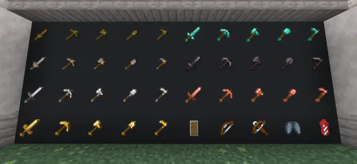 ALT Tools and weapons texture pack display