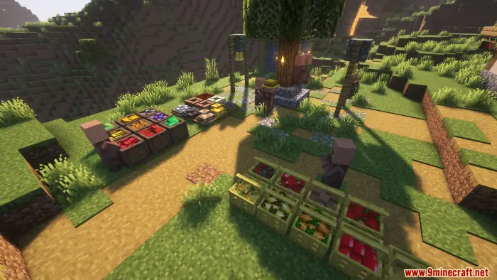 Stylish storage containers in a village setting