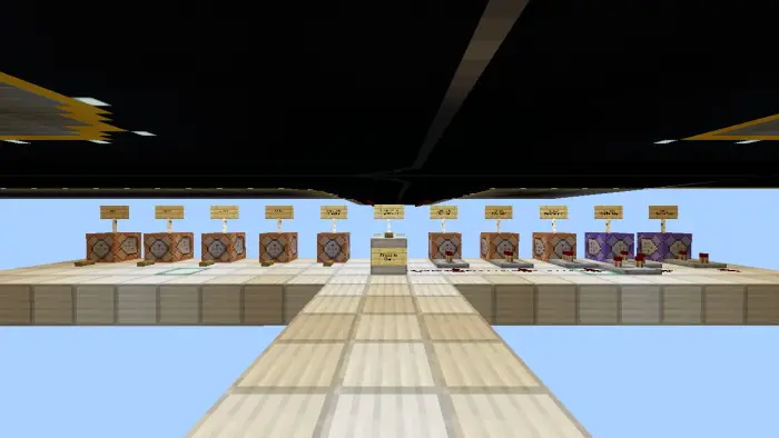ALT Floating platform with command blocks and signs