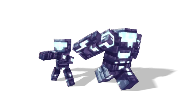 Robotic armored creatures with glowing faces