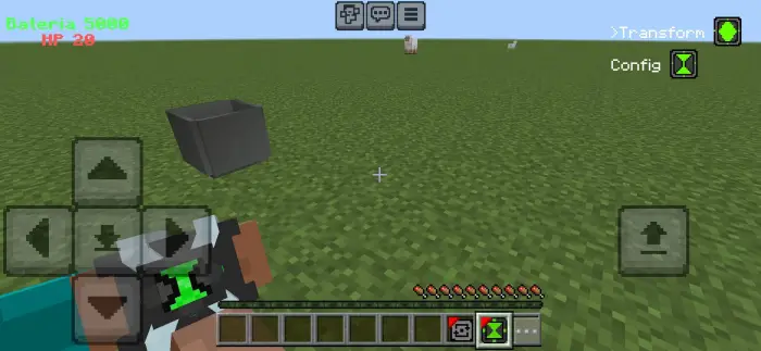ALT Omnitrix interface on grassy game field