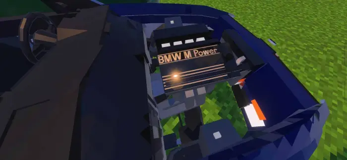 BMW E30 engine with detailed textures