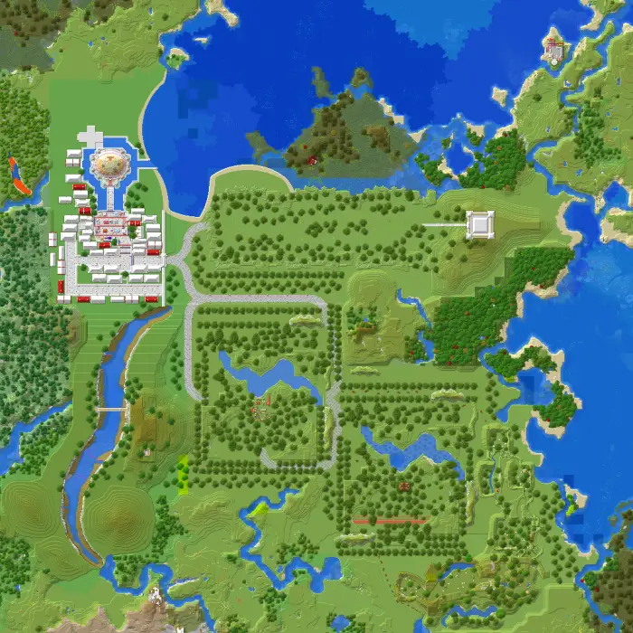 Overhead view of EnderCon and outskirts