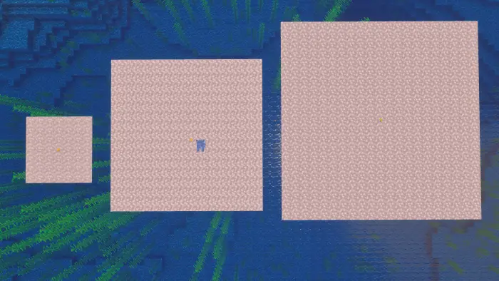 Three pink rubber duck platforms in water