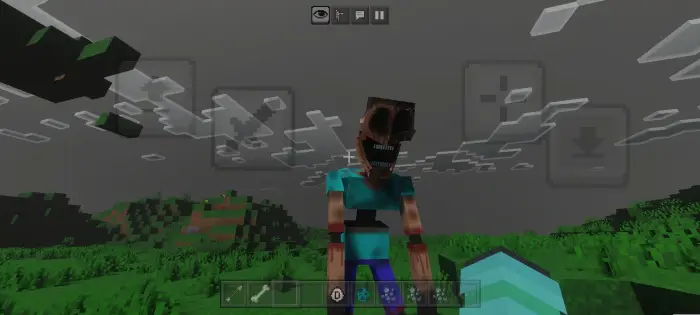 Distorted humanoid mob with open mouth