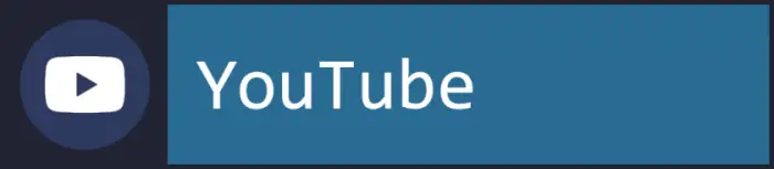 YouTube logo with blue background