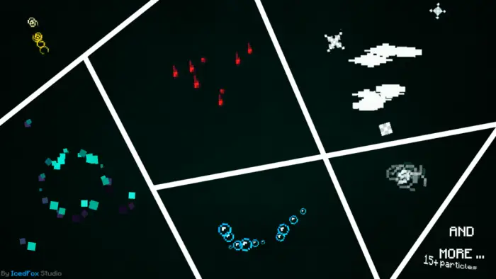 Colorful projectile trajectory particle effects