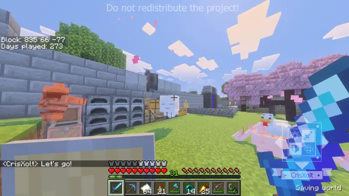 Player HUD with custom UI and spring scene