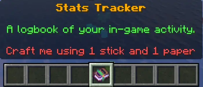 Stats Tracker logbook crafting prompt