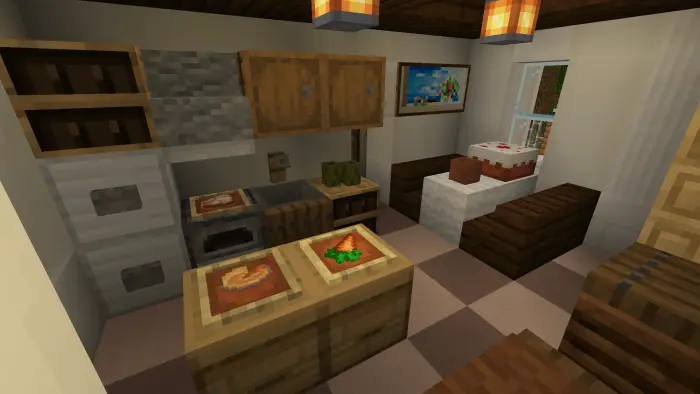 Victorian-style house kitchen and dining area