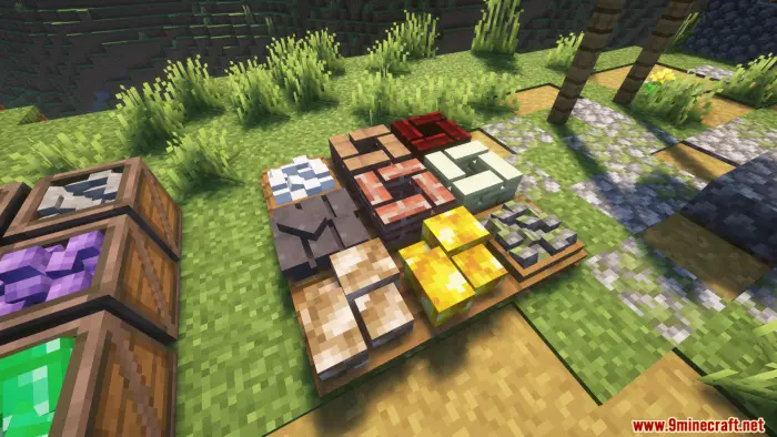 Decorative storage trays with various blocks