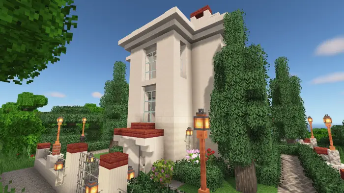Modern two-story villa with private yard