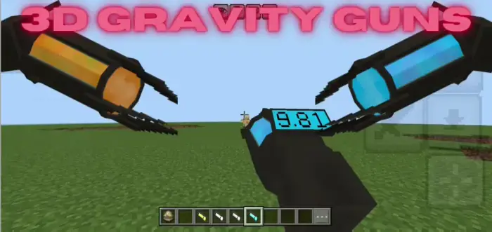 Dual 3D gravity guns in first-person view