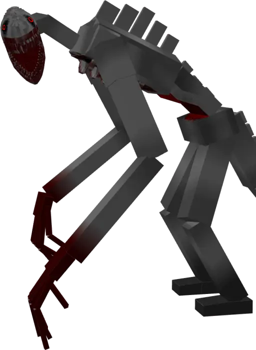 ALT Pixelated gray monster with red claws