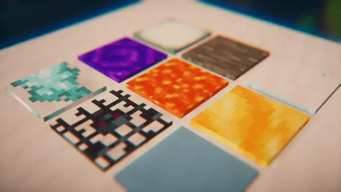 Colorful custom pressure plates in a grid