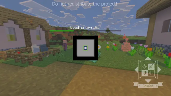 Java-style loading screen in village scene