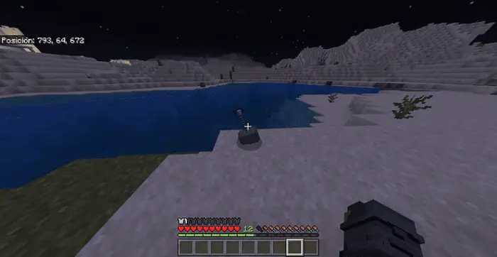 Mjolnir lying on sandy terrain at night
