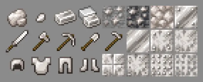 ALT Futuristic metal tools, armor, and blocks