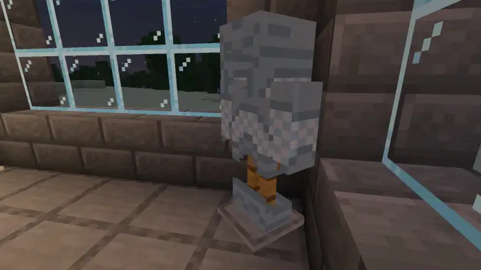 Armor stand with decorative armor set