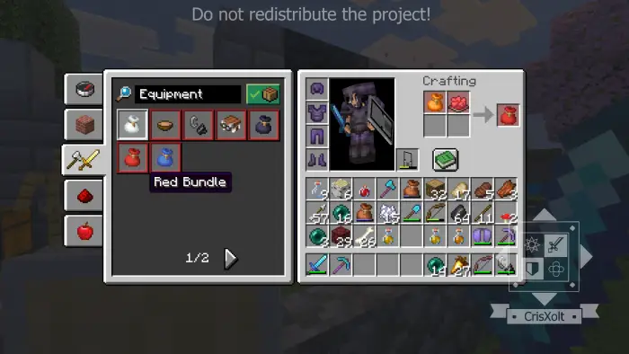 Java-style inventory and equipment UI
