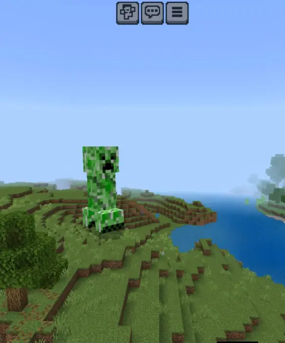 Giant creeper roaming grassy landscape