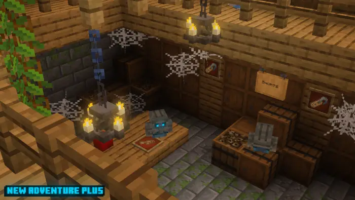 Cozy wooden room with new items and decor