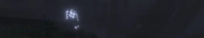 Glowing entity lurking in the dark forest