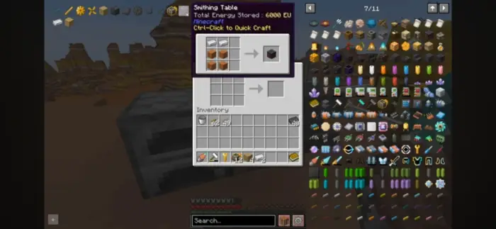 Industrial crafting menu with classic machines