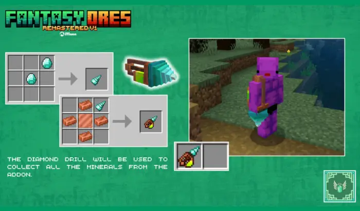 Diamond drill crafting and player showcase
