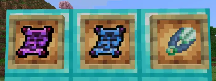 Three teleport scrolls and a stone icon