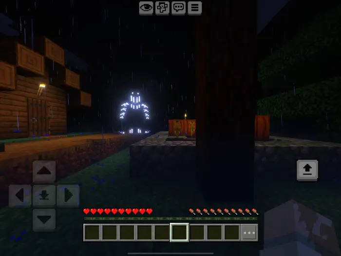 Glowing entity appears at night in-game.