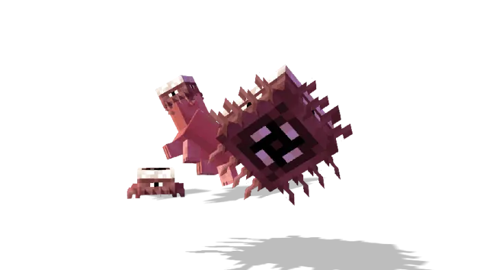 Pixelated alien creatures with spiky bodies