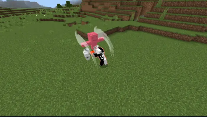Player uses anime-inspired ability on mob