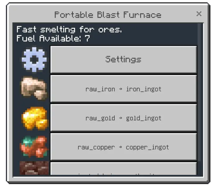 Portable furnace interface for smelting ores