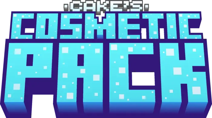 Text logo Cakes Cosmetic Pack in blue font