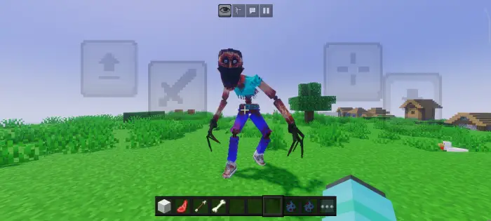 Creepy Mimicker mob with claws in a field