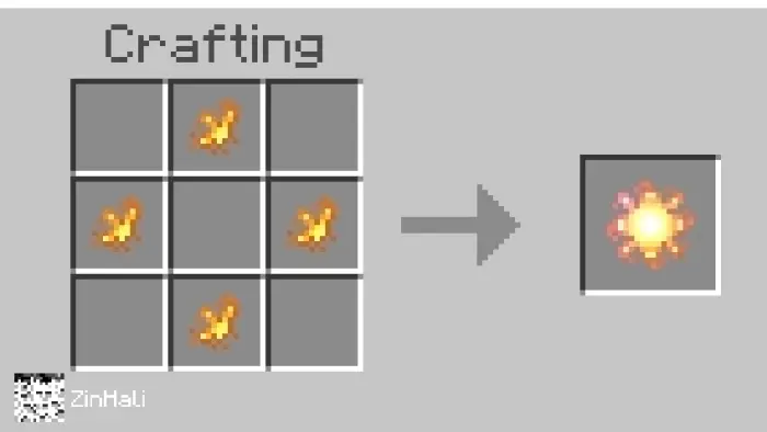 Crafting recipe for a glowing plant item
