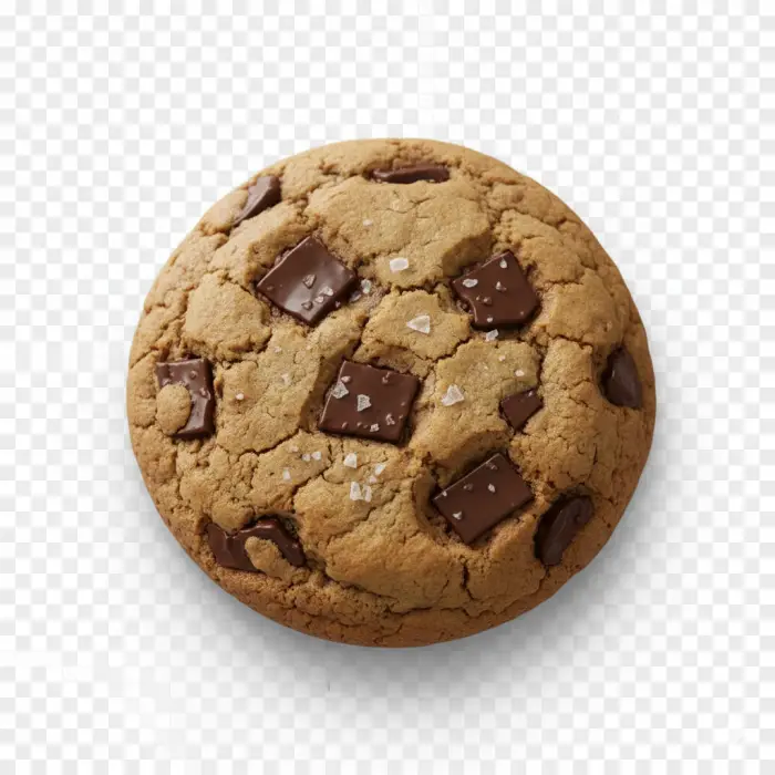 Chocolate chip cookie with sea salt on top
