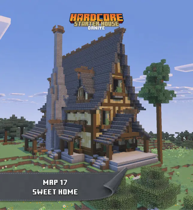 Large fantasy starter house on grassy terrain