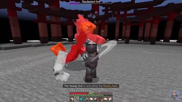 Boss battle with anime-inspired creature